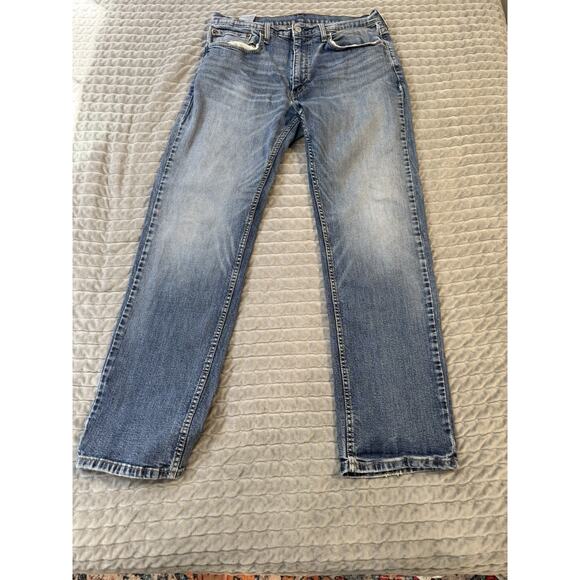 Levis 559 Jeans Mens 36x32 Blue Relaxed Straight Mid Rise Medium Wash - Picture 1 of 3